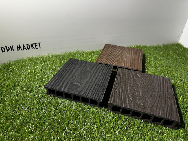 Террасная доска из ДПК Polywood Duo 3-D Серый Террасная доска из ДПК Polywood Duo 3-D Серый